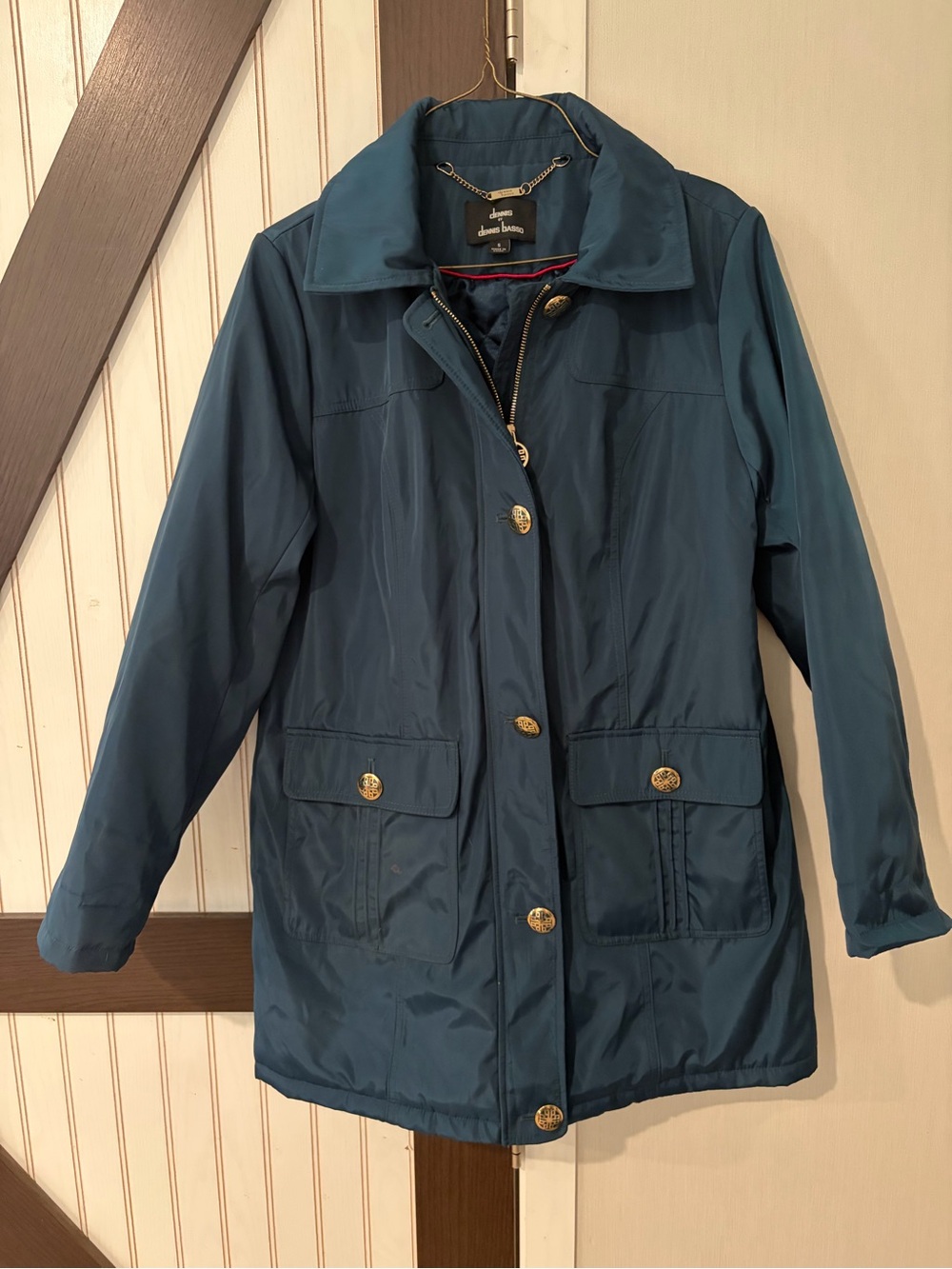 Dennis by Dennis Basso Women's Jacket Long Sleeve Greenish Blue‎ Size Small